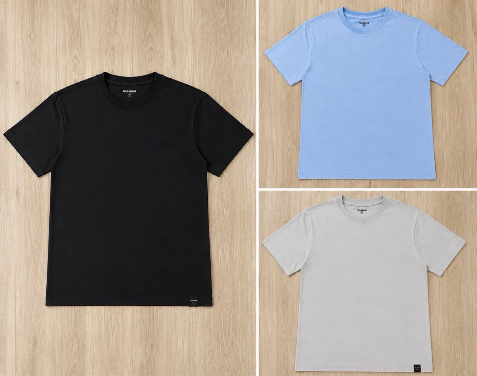 Lote de 3 camisetas básicas Pull&Bear para hombre – photo 2